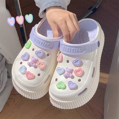 Ciabatte da spiaggia Coniglietto carino Scarpe da giardino Ciabatte da donna Estate 2024 Tacco alto Fondo spesso Sandali morbidi Scarpe da esterno