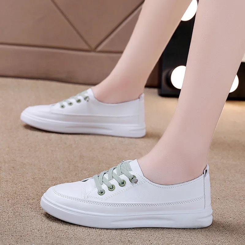 Dünne Leder Dünne Weiße Schuhe Damen Sommer Dünne Damen Neue Segeltuchschuhe für Mütter Schwangere Damenschuhe Trendy
