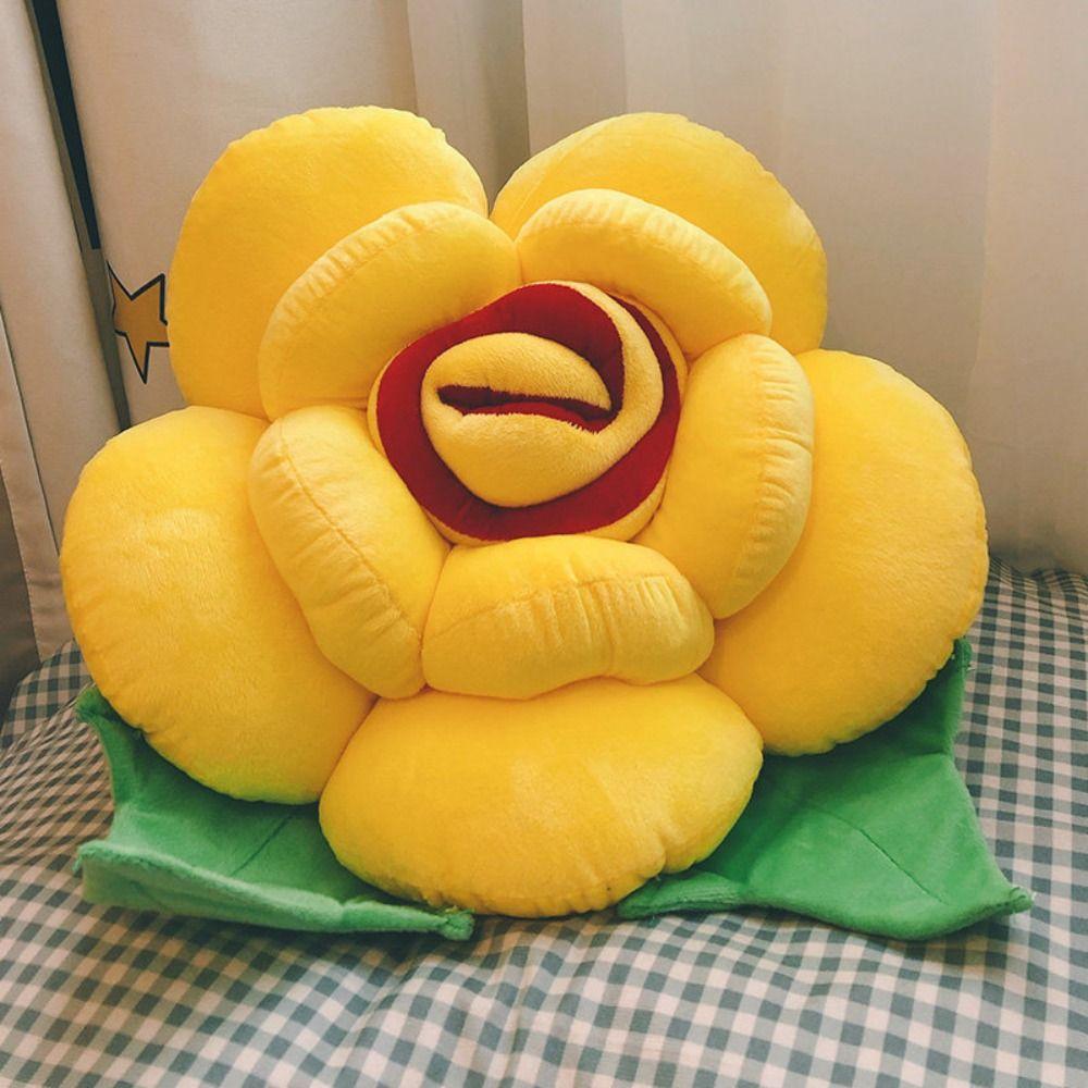 INS Style Throw Pillows Flower Shaped Cushion Exquisite Rose Pillows Living Room/Office