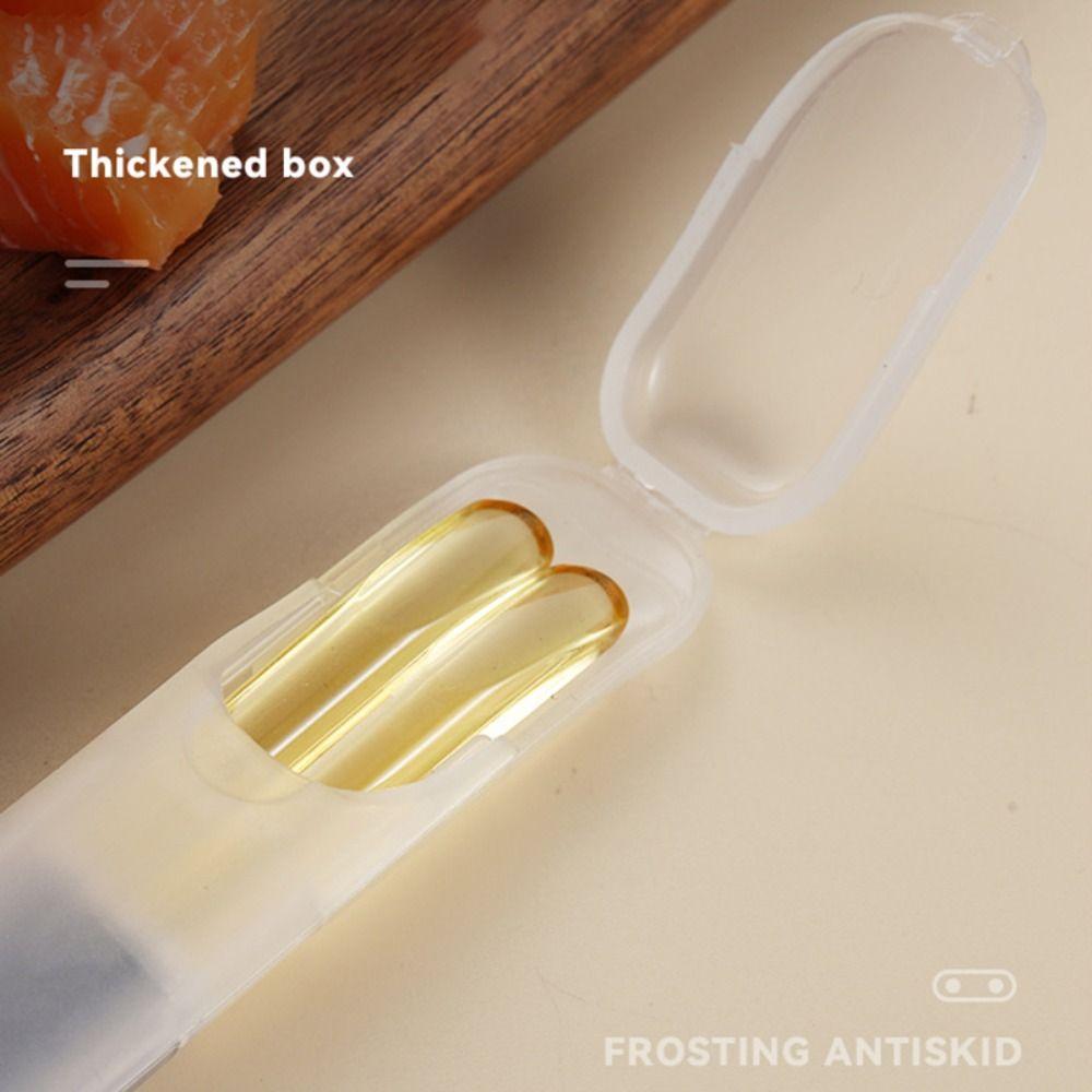 1pcs Portable Plastic Chopsticks Box 26cm Transparent Cutlery Straw Case Eyebrow Pencil Organizer