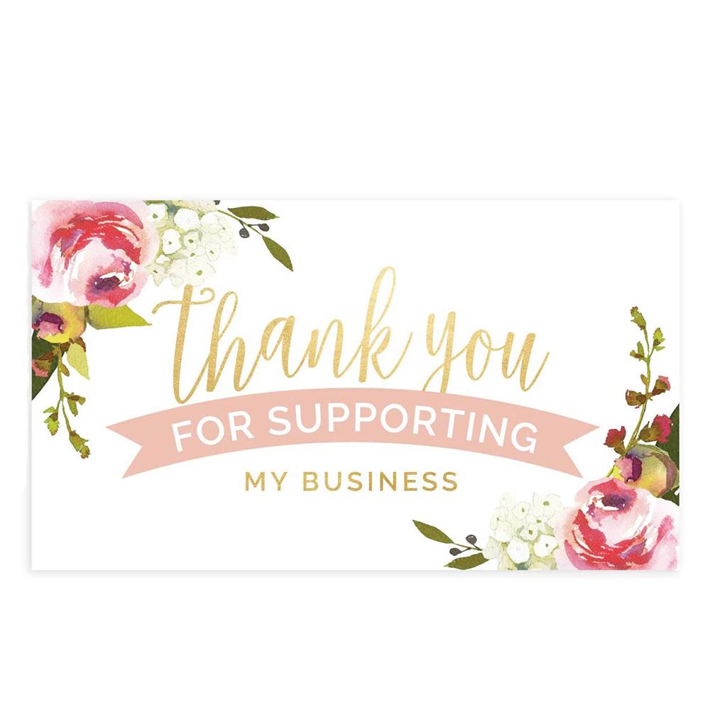 

30pcs Leaf Floral Thank You Cards with envelope stickers Invitations Blank inside Greeting Cards postcards Gift Card 9X5.4cm 9x5.4cm
