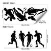 World Cup Football Player Silhouette Electrostatic Window Stickers for Event Decor