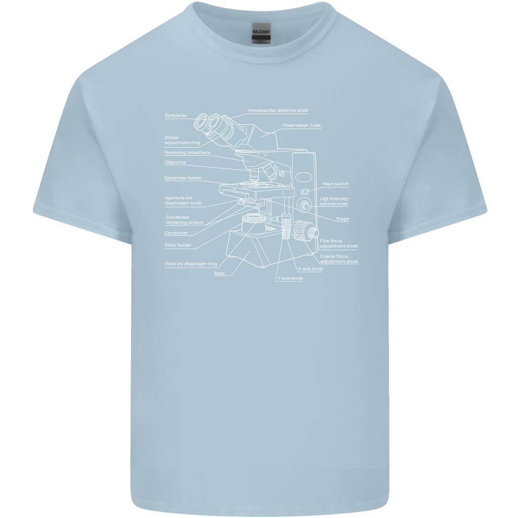 Microscope Science Biology Unisexs Light Cotton TShirt