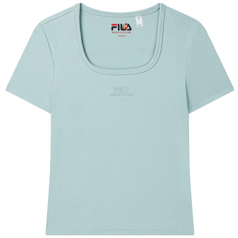 FILA Women s Slim Fit U-Neck Knit T-Shirt M
