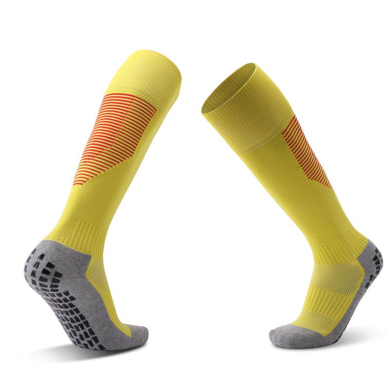 Professionelle Kinder-Overknee-Fußballsocken, Herren-/Damen-Frotteesohle, Reine Baumwolle, Modischer Sportstil.