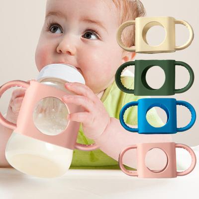 Milk Bottle Handle Cover Multifunctional Silicone Soft Safe Easy-to-Clean Handle Bottle