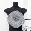 3D Organza Fabric Rose Flowers Patch Artificial Wedding Dress Neck Decoration  Brooch Accessories