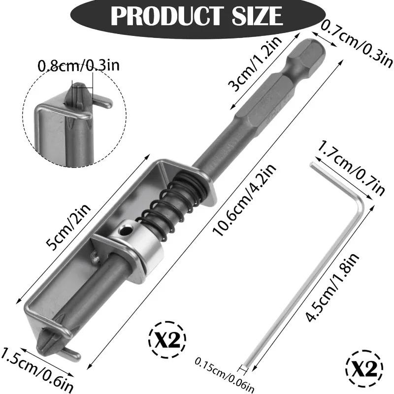 DIY Electric Drill Screw Holder Anti Drop Bit Attachment for Phillips Head Fixing Clamp One Handed Repair Tool Set