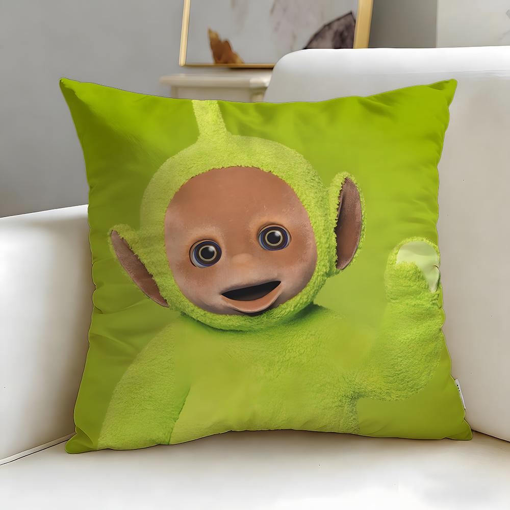 classic cartoon Teletubbies Cushion Cover Soft  EasyWash Pillow Case  Versatile for Couch Bed Travel and Office