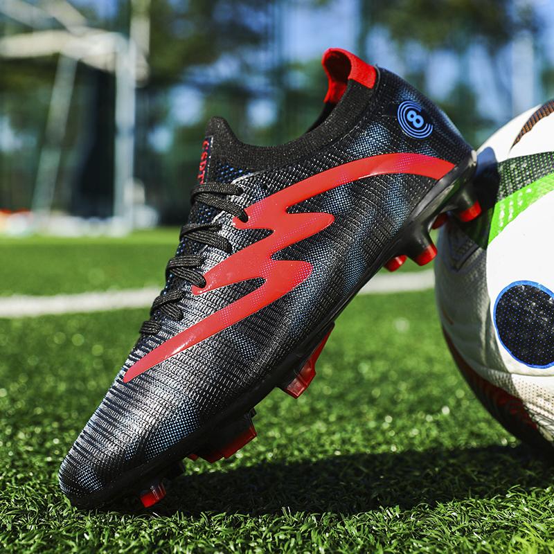 32-45 Men's Large Size Football Shoes Kids Low Top Short Nail Outdoor Anti-slip Football Boots