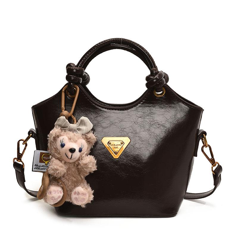 Popular New Products, Niche Fashionable Simple Temperament, Portable Bucket Bag, Korean Version of Casual Commuting Versatile Messenger Bag, Women