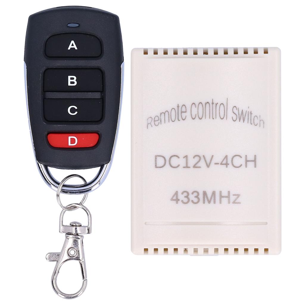 433Mhz 12V Garage Door Remote Control Opener 4CH Wireless Relay Transmitter Receiver Module Kit