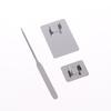 Premium Stainless Steel Makeup Palette 2Pcs Set with Rod Smooth Surface for Personal Daily Cosmetic Mixing