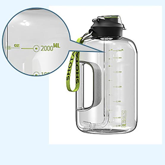 WTEMPO Large Capacity Sport Water Bottles Men's and Women's Outdoor Fitness Water Cup Portable with Lifting Rope Sports Plastic Water Cup with Straw