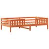 Solid Wood Bed Frame Without Mattress Wax Brown 75x190 Cm Pine Wood