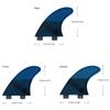 UPSURF Surfboard Fins, 5-Fin Set, Double Tabs Compatible, K2.1 Size, Carbon Fiber (Blue)