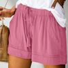 Plus Size Women Casual Loose Shorts Pants with Pockets Elastic Waist Drawstring