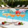 1/4Pcs Wine Glass Lid Breathable Grille Design Reusable Fabric Wine Glass Covers Set with Flower Leaf Decor Outdoor Party Glass Dust Protector
