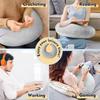 Gaming Pillow Ergonomic U-Shaped Lap Pillow with Elbow Rest for Adults & Kids, Arm Support Pillow for Crocheting, Reading