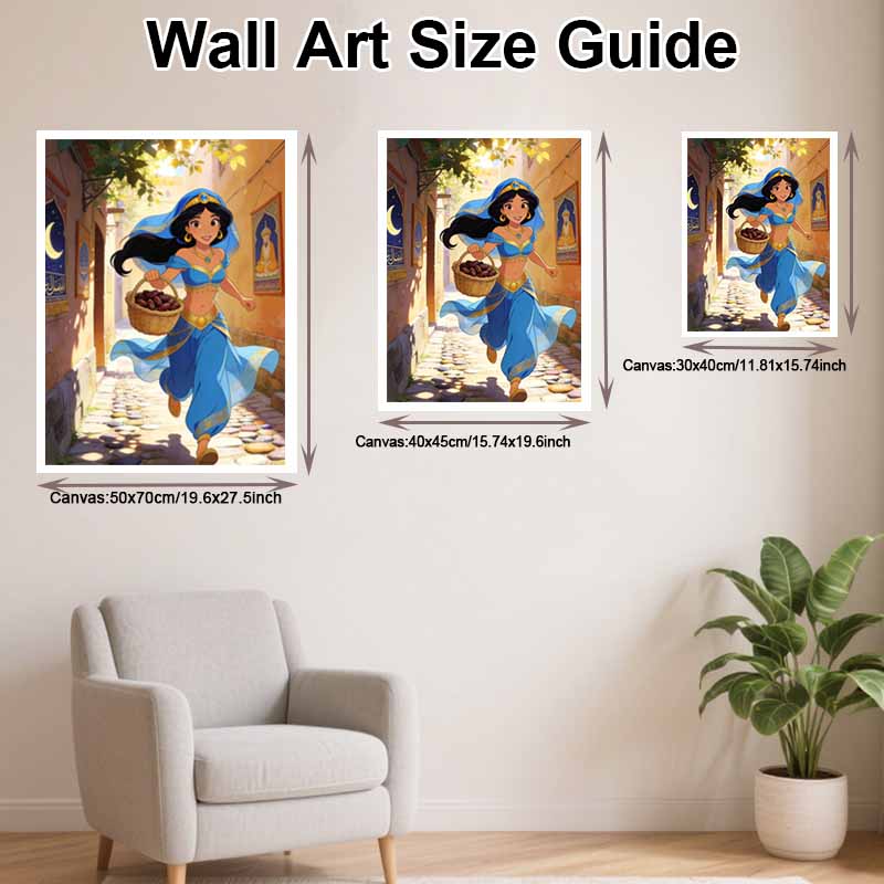 Disney Diamond Art Painting Kit 5D Jasmine Princess Diamond Painting Dot Art Kit Home Wall Decor