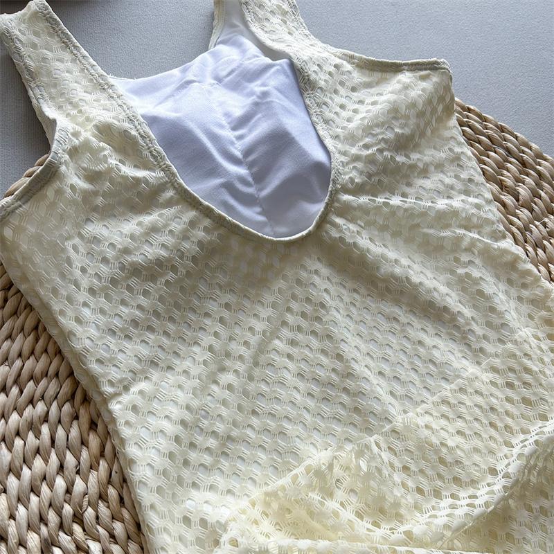 Dvoudílné bikiny 2025 Sexy dámské jednodílné plavky Plavky Ženská síťovaná sukně Bikini set Biquini Plavky Plavky