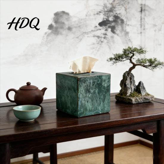 Light Luxury Tissue Box Square Box Distressed Iron Art Storage Holder