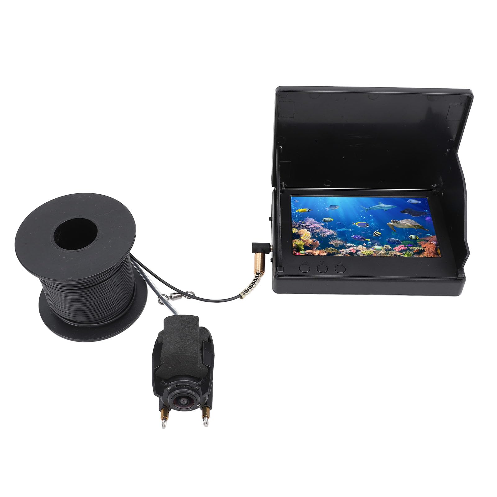 Asixxsix Fishing Camera, 4.3-inch Screen 1080p HD 5000mAh Battery Underwater Fishing Camera, 15M Cable Fish Camera with 500W Sensor, for Fishing and A