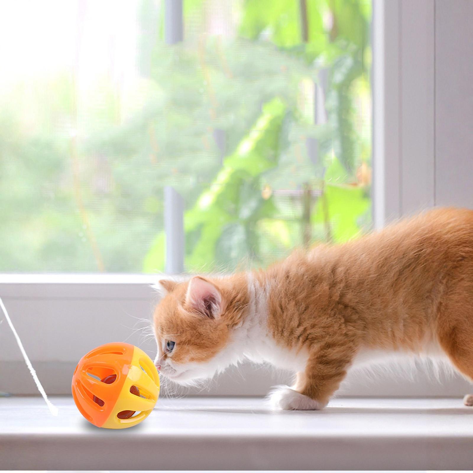 

Pet Bell Ball Toy Interactive Plastic Ball for Cats Dogs Hamsters one size