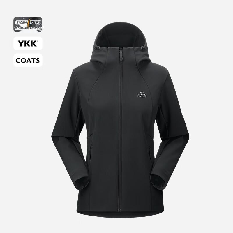 Pelliot Women's Outdoor Windproof Warm Hooded Softshell Jacket