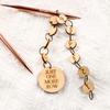 Wooden Knitting Ruler Gauge Pendants Knitting Crochet Stitch Marker  Knitting Tools Accessories
