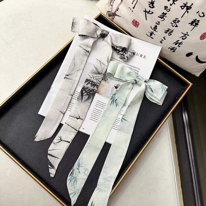 Women Casual Chinese Ink Painting Hair Band Headwear Scarves