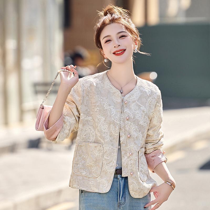 Women's 2025 Spring/Autumn Elegant Slimming Short Tang Style Jacket