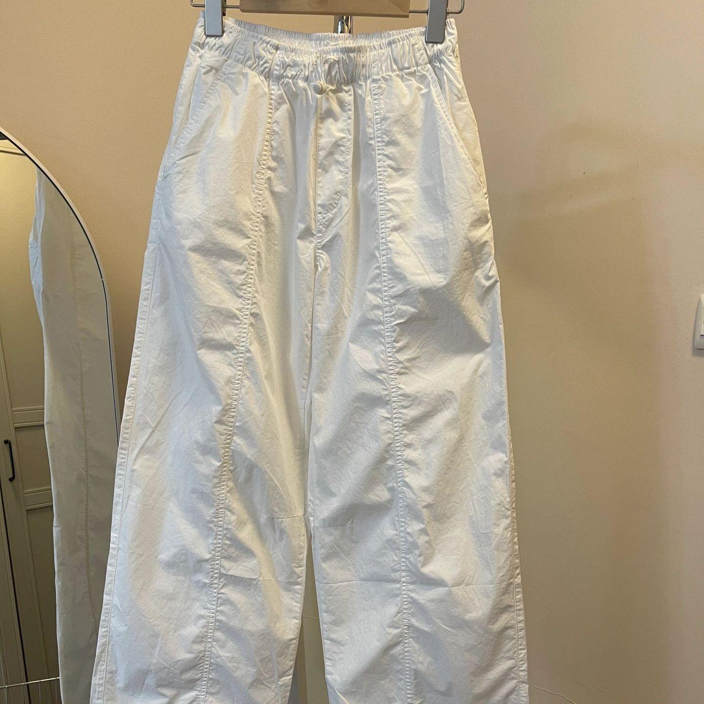 

Plus Size American Pleated Quick-Drying Work Pants for Women - Slimming, Loose Fit Summer Casuals XL for 115-150 jin белый