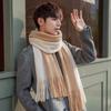 Thickened Women Cashmere Scarf Windproof Winter Neckerchief Long Wool Tassel Scarf  Women/Male