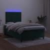 Maison Exclusive - Sommier à lattes de lit avec matelas LED vert foncé 120x190 cm