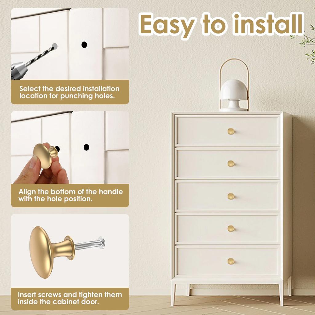 50PCS/25PCS Kitchen Cabinet Knobs Zinc Alloy Knobs Drawer Pulls Door Dresser Drawer Handles Furniture Knobs for Dresser Drawers