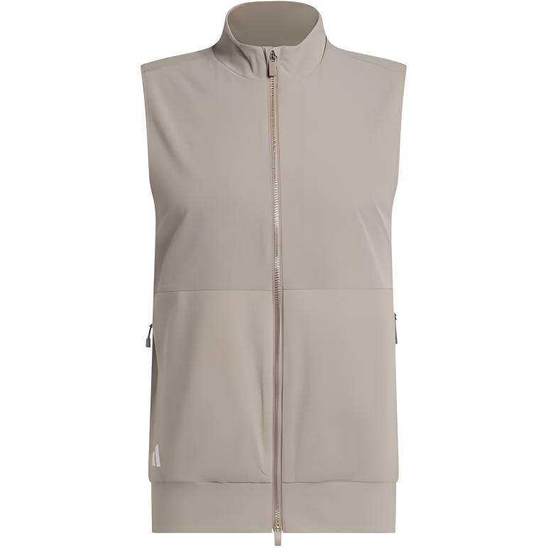 Adidas Ultimate365 Tour Zipper Solid Color Stand Collar Vest Men Vests Light-Brown IM7898