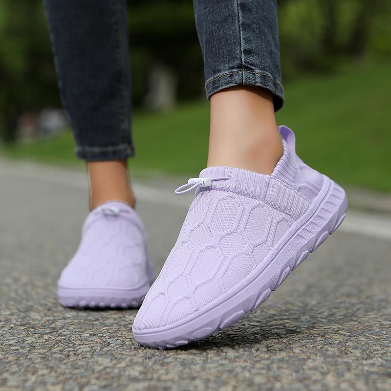 Breathable Knitted Casual Sports Shoes Wide Toe Box Walking Shoes Light Elastic Outdoor Shoes Non-slip Sneakers