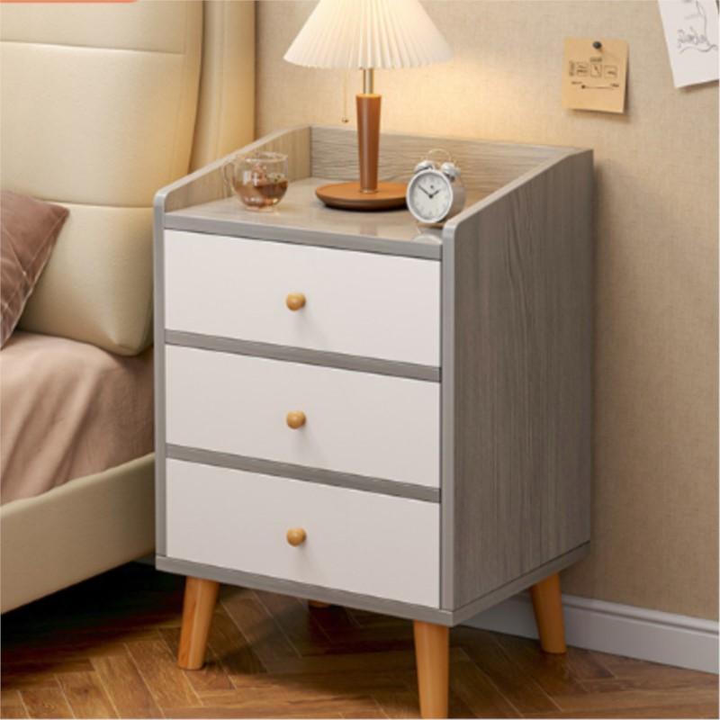 Wuli House Bedside Cabinet Bedroom Bedside Cabinet Modern Simple And Multifunctional Solid Wood Storage Cabinet Simple Cabinet