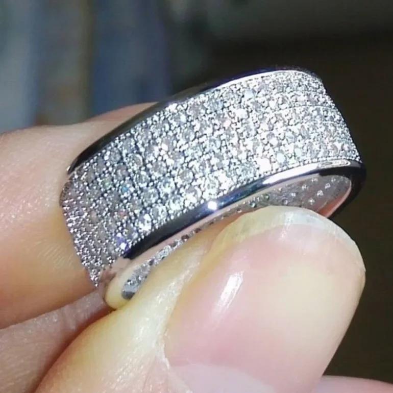 European And American Temperament, Five Row Diamond Ring, Personality, Simplicity, Fashion, Universal Jewelry For Men  Women