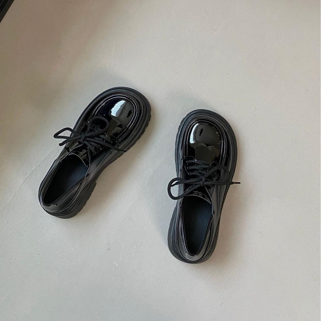 2025 Spring New Small Leather Shoes Women Wear High-end Thick-soled Heightening Uniform Women's Boots College Style Versatile Loafers