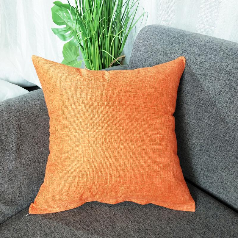 Nordic Faux Linen Solid Color Pillowcase – Cotton Blend Sofa Backrest Cushion