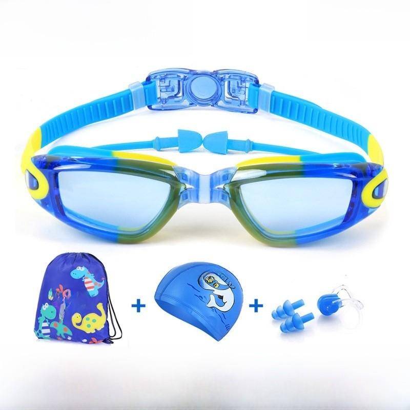 Kinder Anti-Beschlag Schwimmbrillen und Badekappe Set Für Kinder Pool Sicherheit Und Wasserdichtes Design