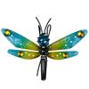 3pcs Planter Decorations Dragonfly Pot Hanger Colorful Gradient Glass Wings Rustproof Metal Planter Decor with Spring