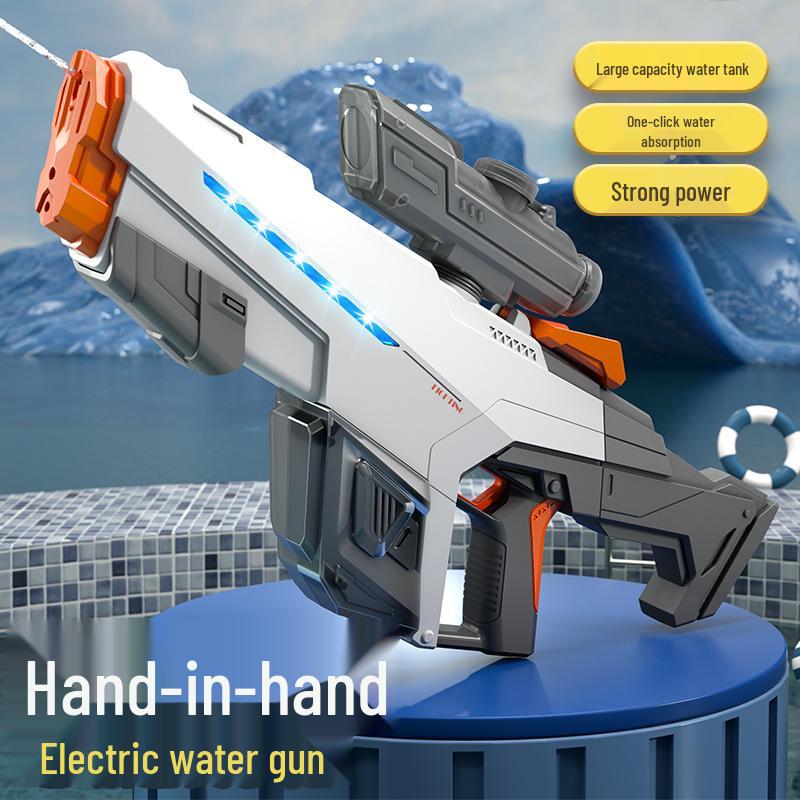 Electric Handheld Water Gun Toy with One-Key Absorption, Large Capacity & Long-Range, Perfect for Boys' Water Fights