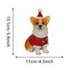 Christmas Dog Resin Decoration Cute CorgiBeagle Labrador Dog Wearing Christmas Hat And Christmas Sweater Christmas Ornament
