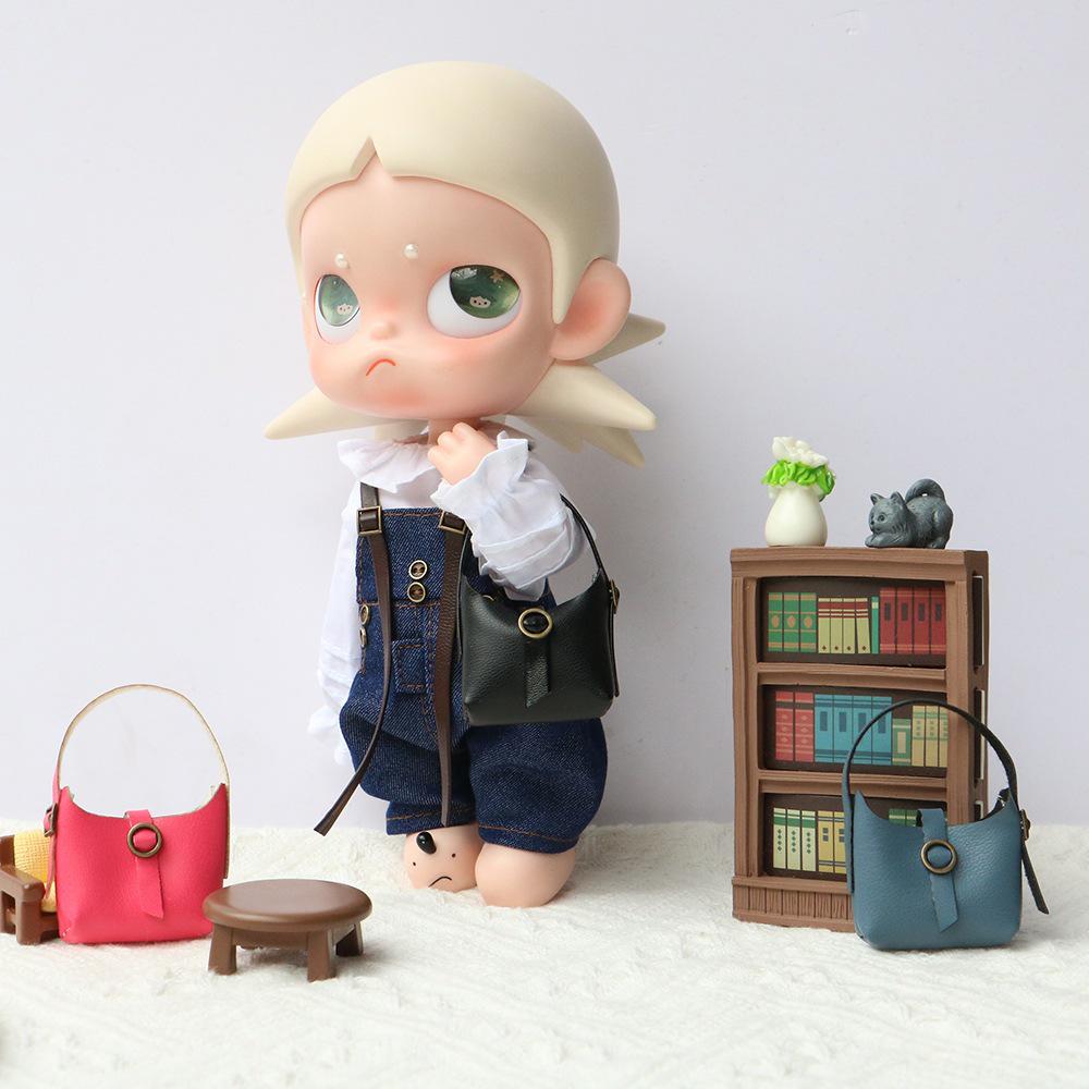 Original Doll Clothes Leather Crossbody Bag - Decorative Handbag with Long-Legged KT Design