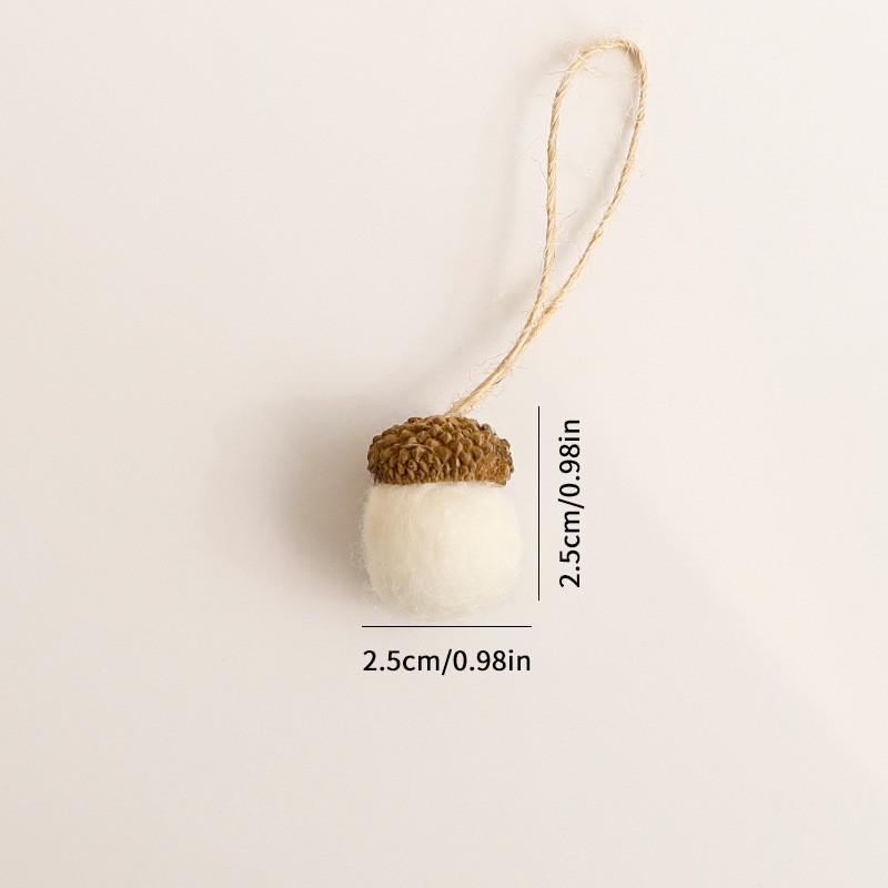 

Christmas Felt Acorn Balls Craft Kit With Natural And White Colors For Holiday Decor білий