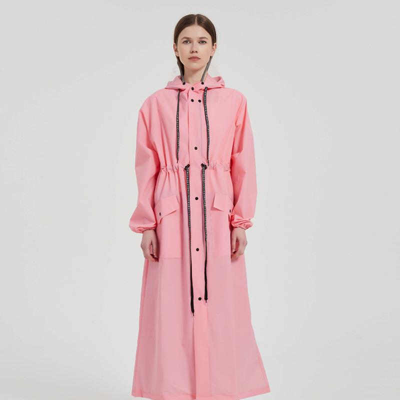 EVA Langer Regenmantel Unisex Männlich Frauen Regenmäntel Poncho Anzug Jacke Tourist Bike Damen Laufen Mit Kapuze Wandern Regenbekleidung Wasserdicht