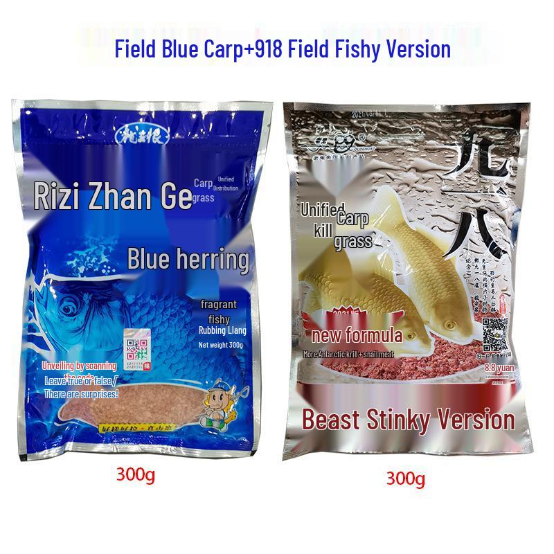 Klassisches Blaues Karauschen-Schnellangriff-Köder-Set – Perfekt für das Angeln in freier Natur und Karpfen-All-Kill.